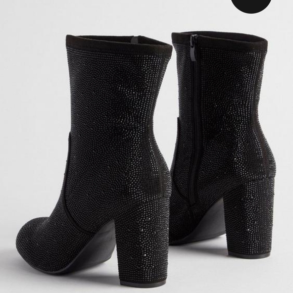 NWT Torrid 13W Black Stretch Embellished Boots. - Picture 3 of 7